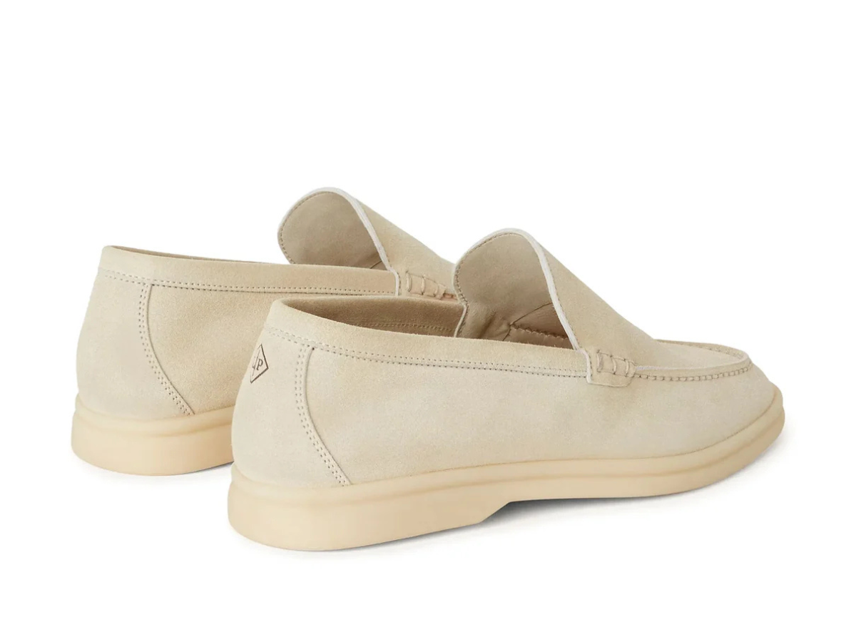Loro Piana Summer Walk Suede Nougat Loafers