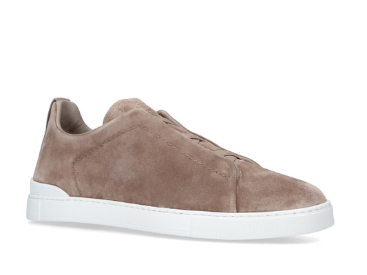 Zegna Suede Triple Stitch in Beige