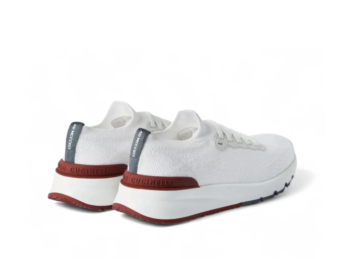 Brunello Cucinelli Cotton Knit White Runners