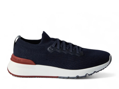 Brunello Cucinelli Cotton Knit Dark Blue Runners