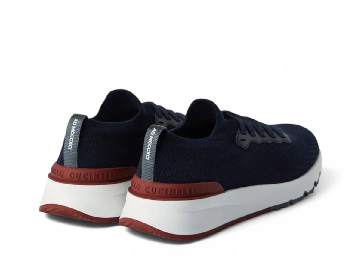 Brunello Cucinelli Cotton Knit Dark Blue Runners