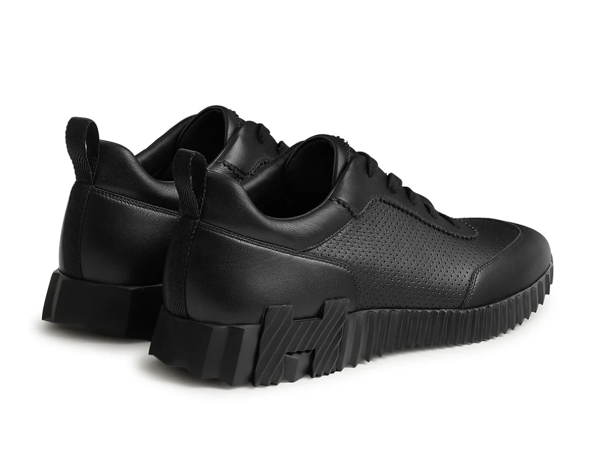 Hermes Bouncing Perforated Leather Sneaker Noir