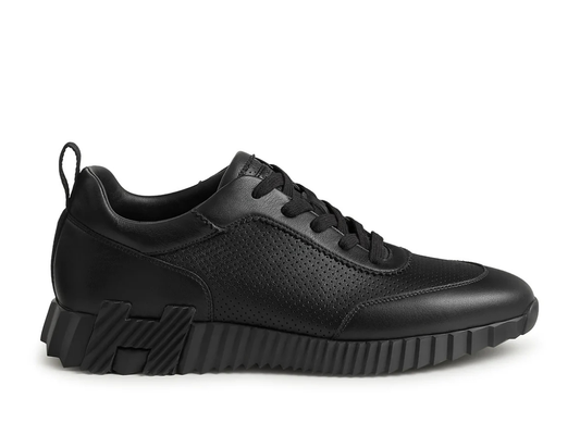 Hermes Bouncing Perforated Leather Sneaker Noir