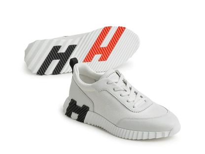 Hermes Bouncing Sneaker in White Black