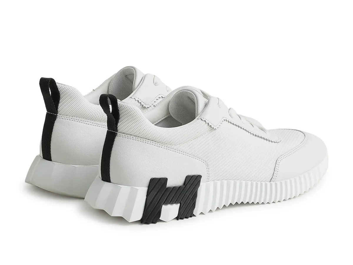 Hermes Bouncing Sneaker in White Black
