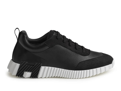 Hermes Bouncing Calf Sneaker White Black
