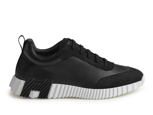 Hermes Bouncing Calf Sneaker White Black