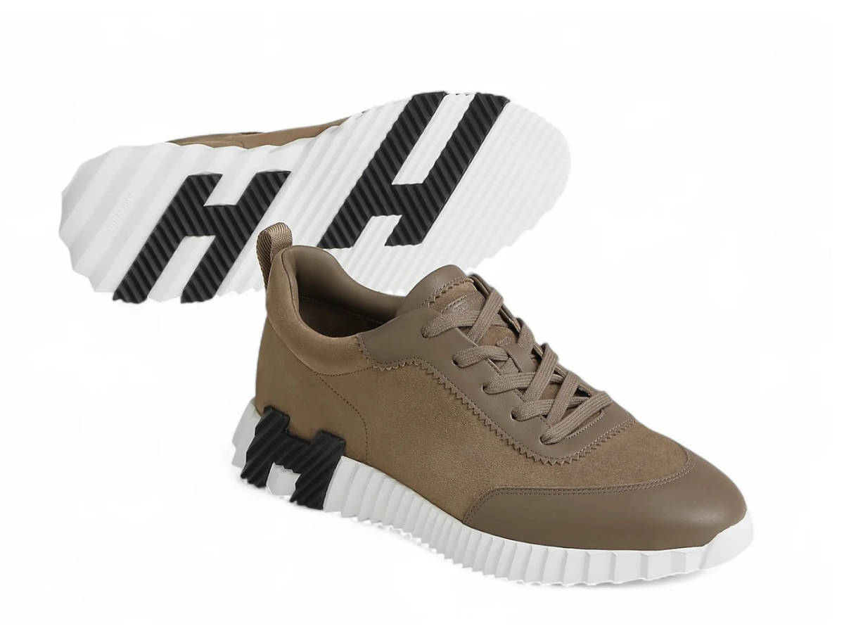 Hermes Brown Bouncing Sneaker