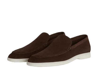Loro Piana Men's Summer Walk Loafers in Choclate