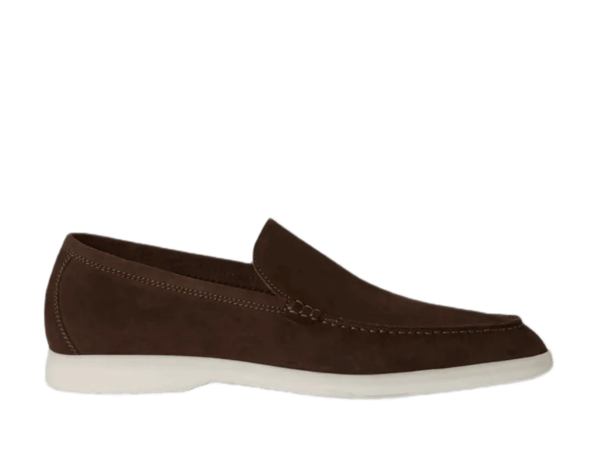 Loro Piana Men's Summer Walk Loafers in Choclate