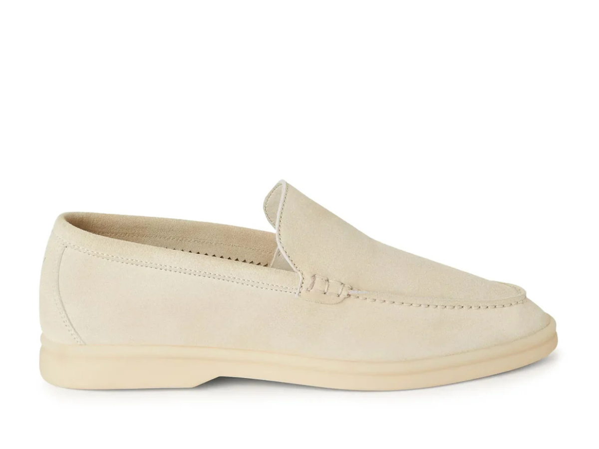 Loro Piana Summer Walk Suede Nougat Loafers