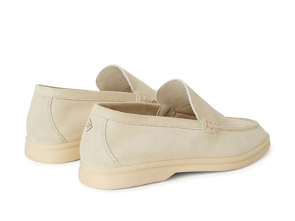 Loro Piana Summer Walk Suede Nougat Loafers