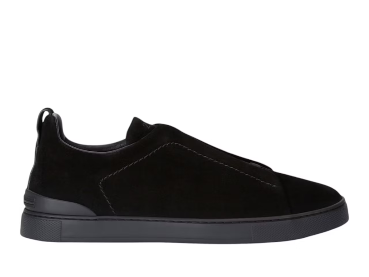 Zegna Velvet Triple Stitch Sneakers