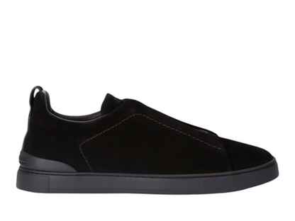 Zegna Velvet Triple Stitch Sneakers