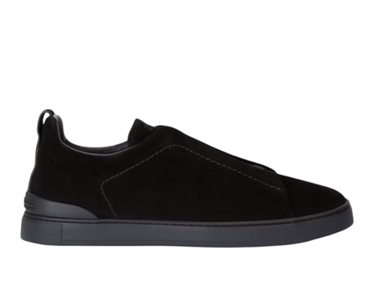 Zegna Velvet Triple Stitch Sneakers