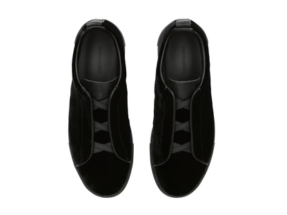 Zegna Velvet Triple Stitch Sneakers