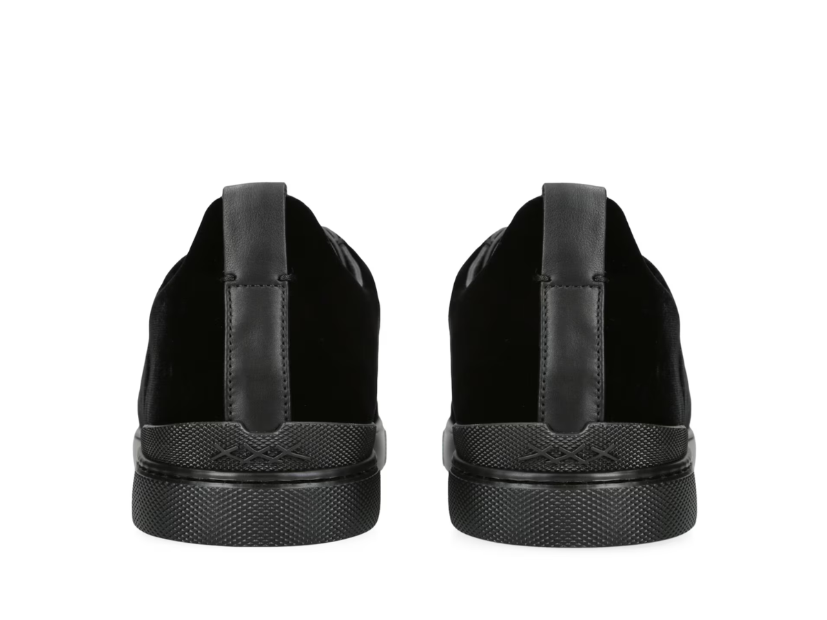 Zegna Velvet Triple Stitch Sneakers