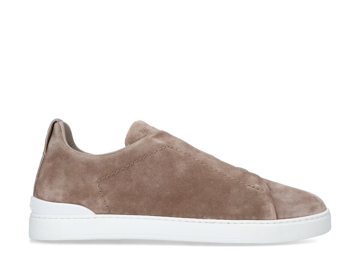 Zegna Suede Triple Stitch in Beige