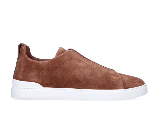 Zegna Suede Triple Stitch in Tan