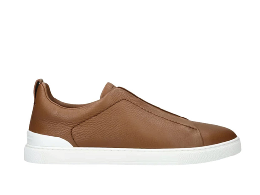 Zegna Triple Stitch Brown and White Sole