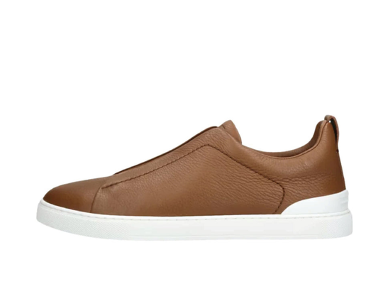 Zegna Triple Stitch Brown and White Sole