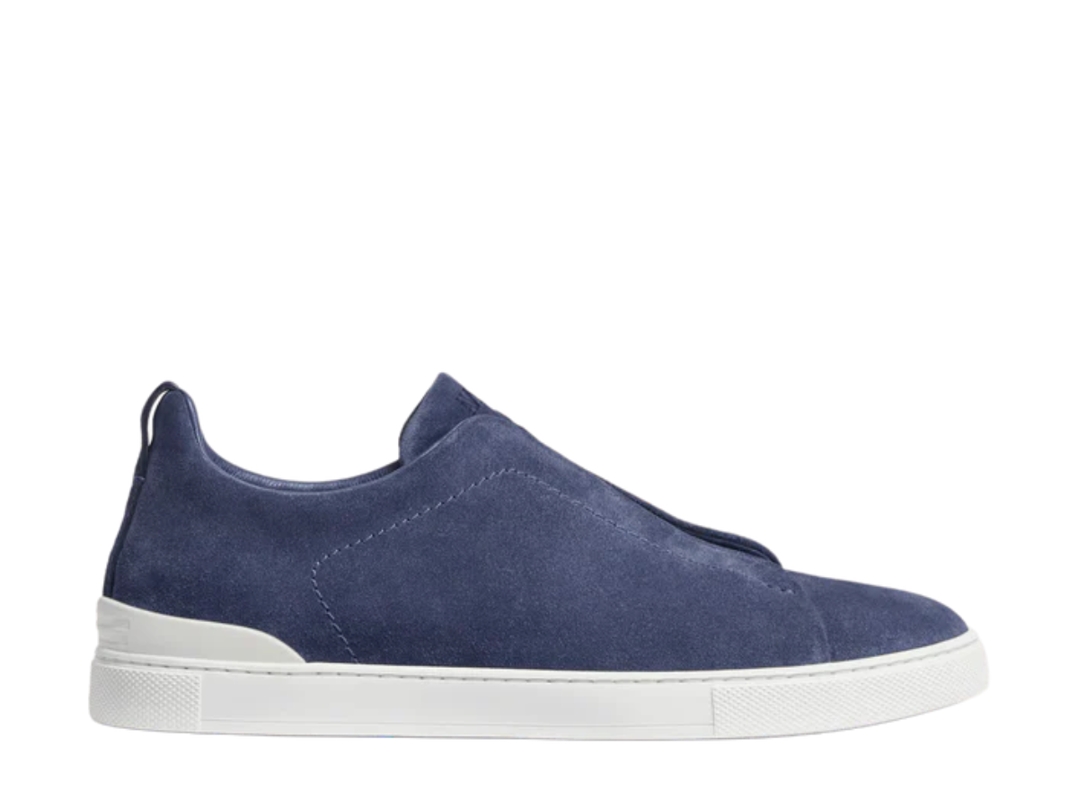 Zegna Suede Triple Stitch Sneakers