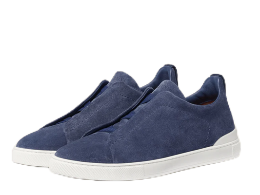 Zegna Suede Triple Stitch Sneakers