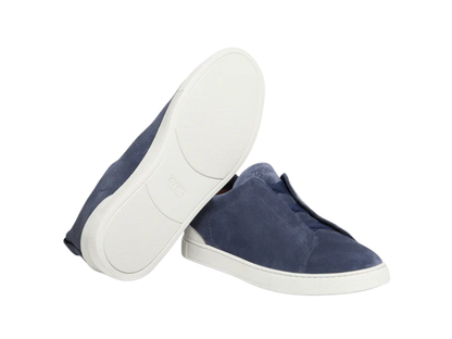 Zegna Suede Triple Stitch Sneakers