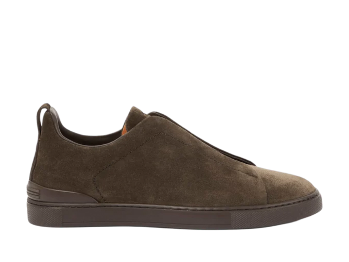 Zegna Suede Triple Stitch Sneakers