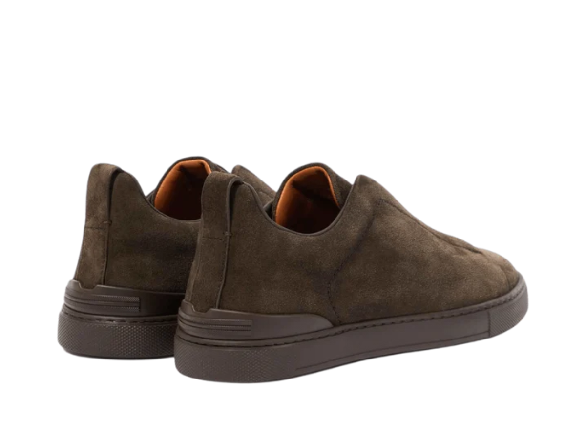 Zegna Suede Triple Stitch Sneakers
