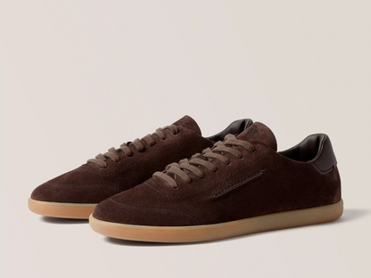 Zegna 232 Suede Sneakers in Dark brown
