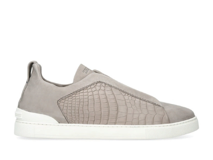Zegna Triple Stitch Alligator Leather & Suede