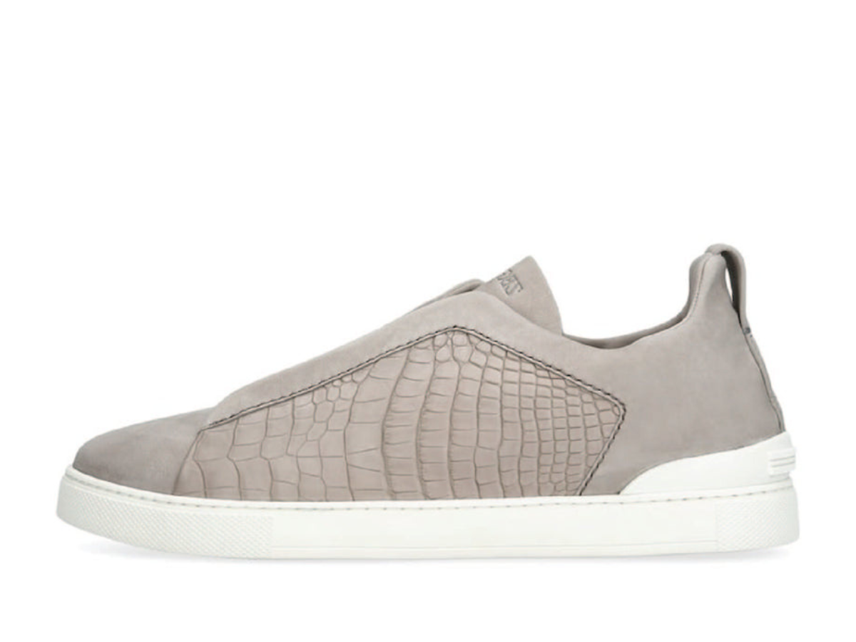 Zegna Triple Stitch Alligator Leather & Suede